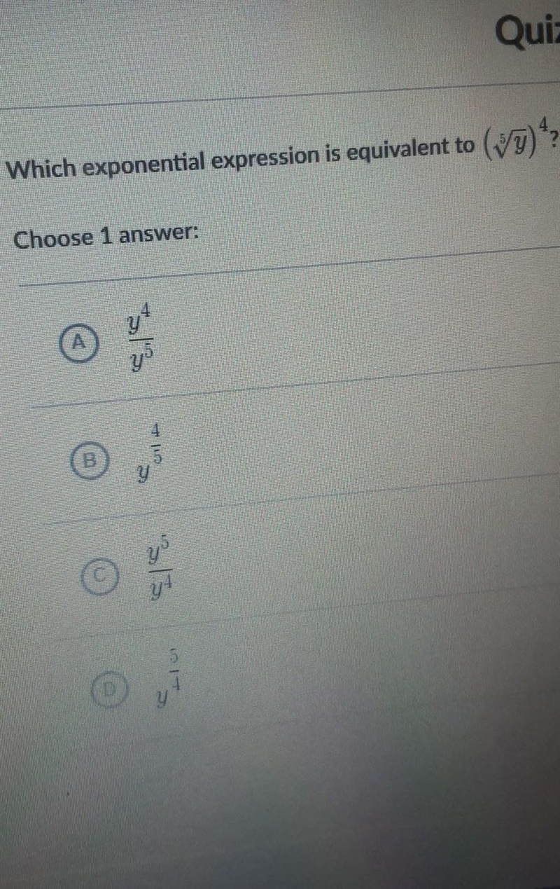 Which exponential expression is equivalent to​-example-1