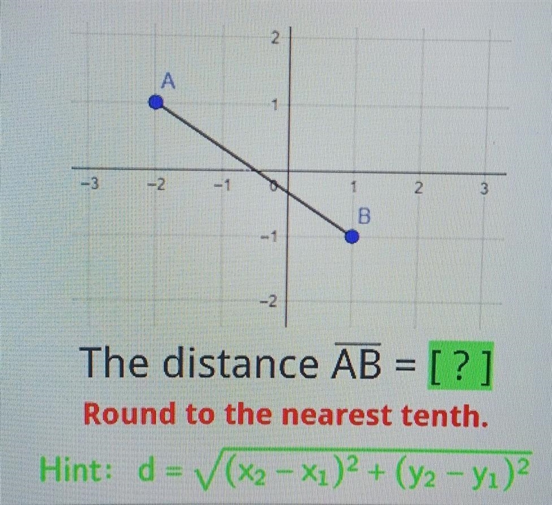 What's the points distance I need help!​-example-1