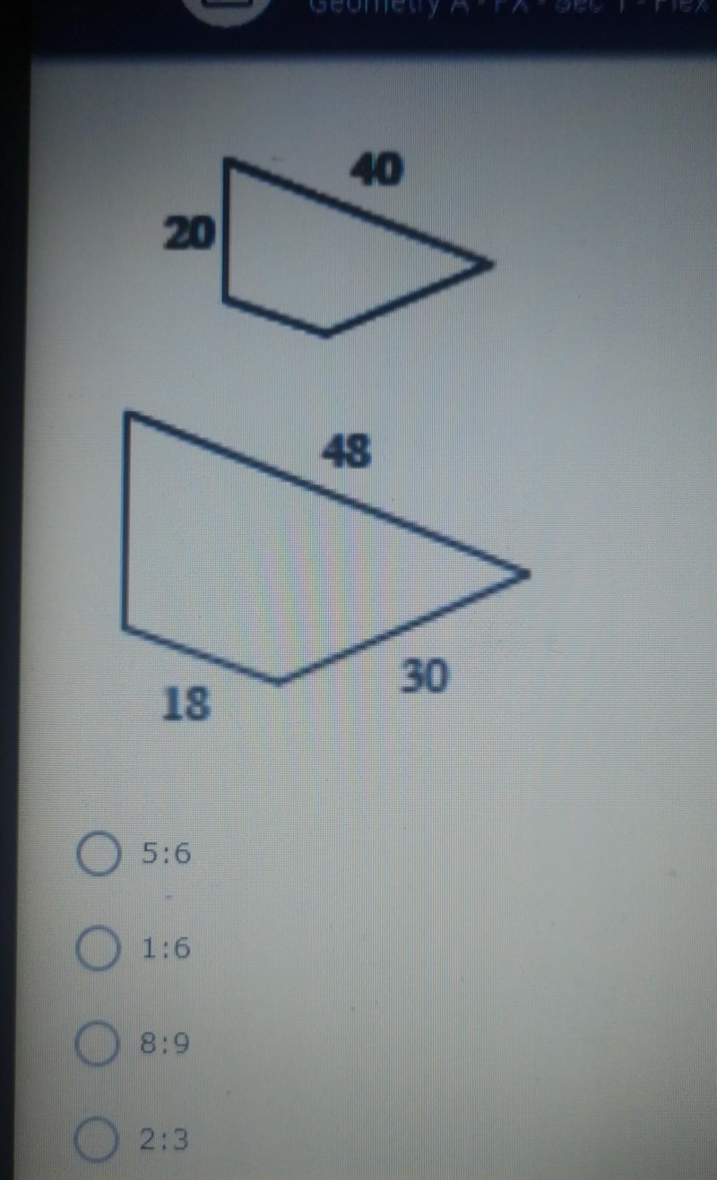 Polygons are similar find the scale factor of the smaller figure to the larger figure-example-1