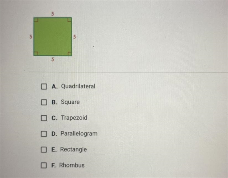 HELP ASAP !! which answers describe the shape below ? check all that apply-example-1