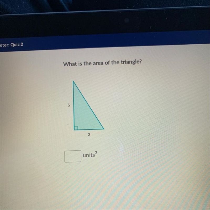 What is the area of the triangle? 5 3 units?-example-1