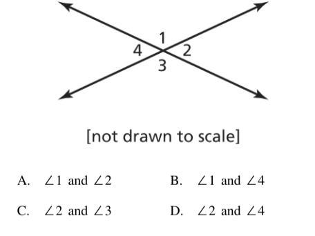 In the diagram below, which pair of angles has the same measure?-example-1