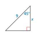 (NEED HELP PLEASE) Find the value of x. Write your answer in simplest form.-example-1