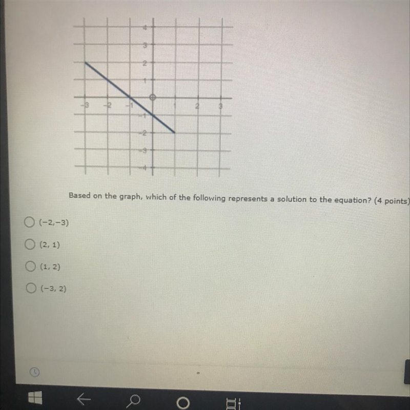 The graph of an equation is shown below:-example-1