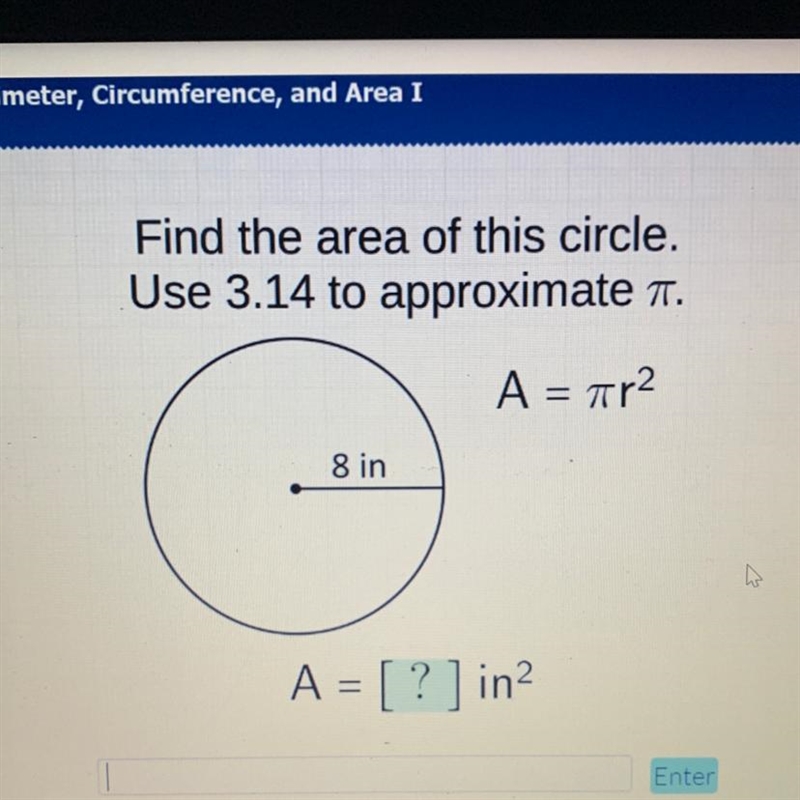 Find the area of this circle.-example-1