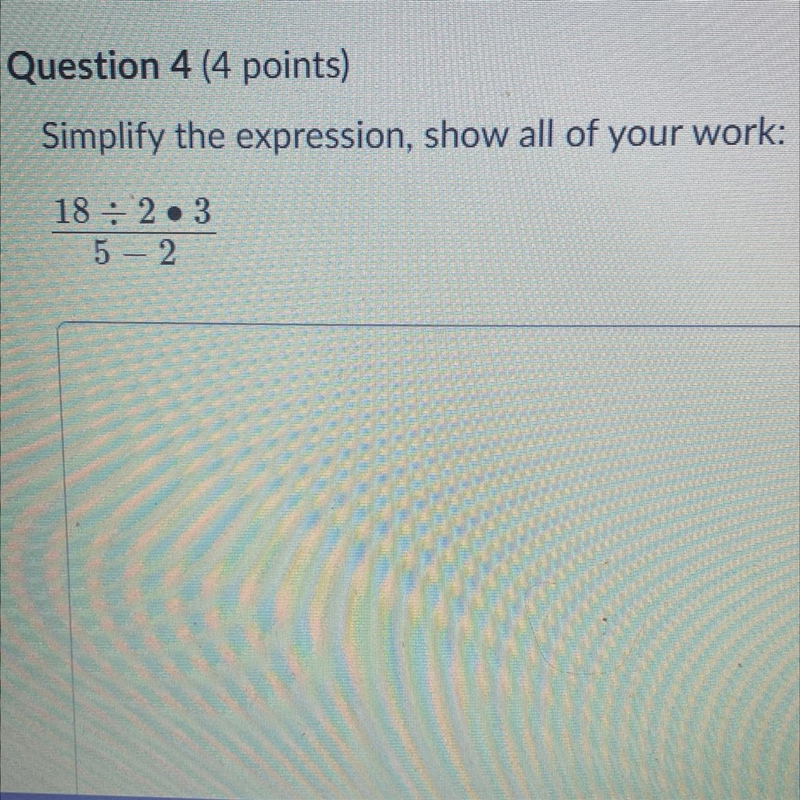 Simplify the expression, show all of your work: 18 : 2.3 5 - 2-example-1