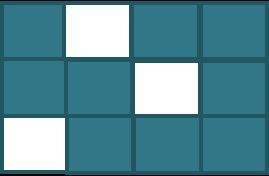 Look at the model. 3 white squares and 9 blue squares. Which describes the model? For-example-1