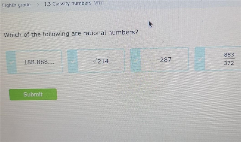 Which of the following are rational numbers?​-example-1