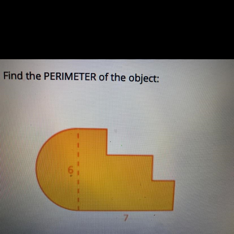 Find the perimeter of the object Help step by step please!-example-1