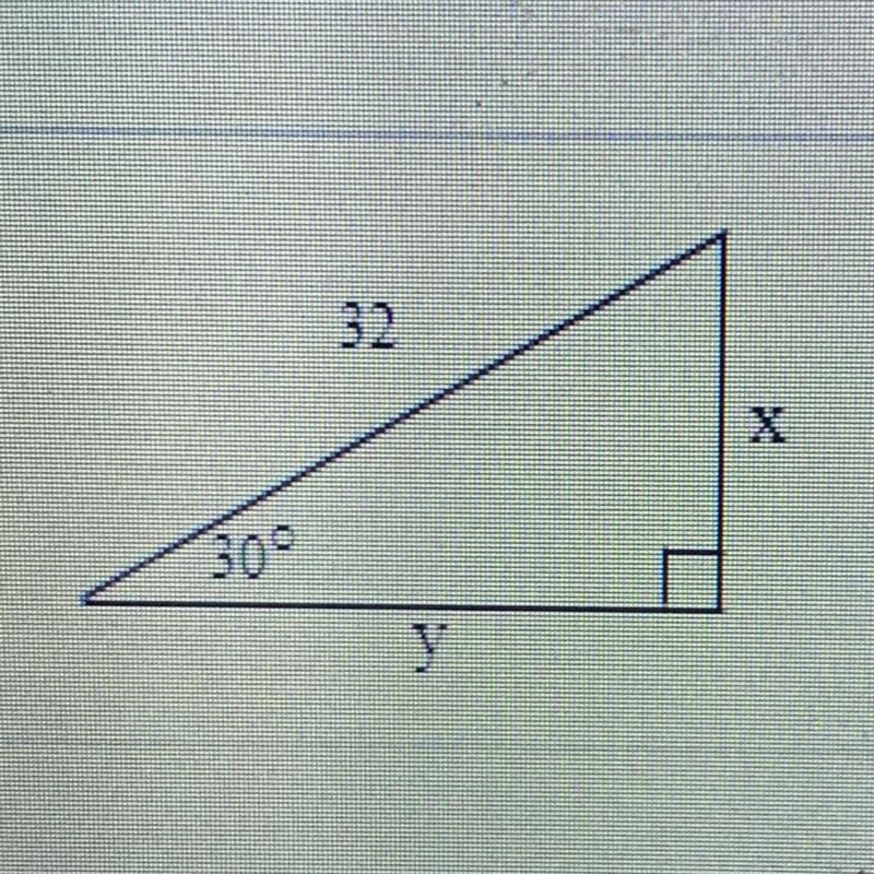 Find the value of each variable. x = and y =-example-1