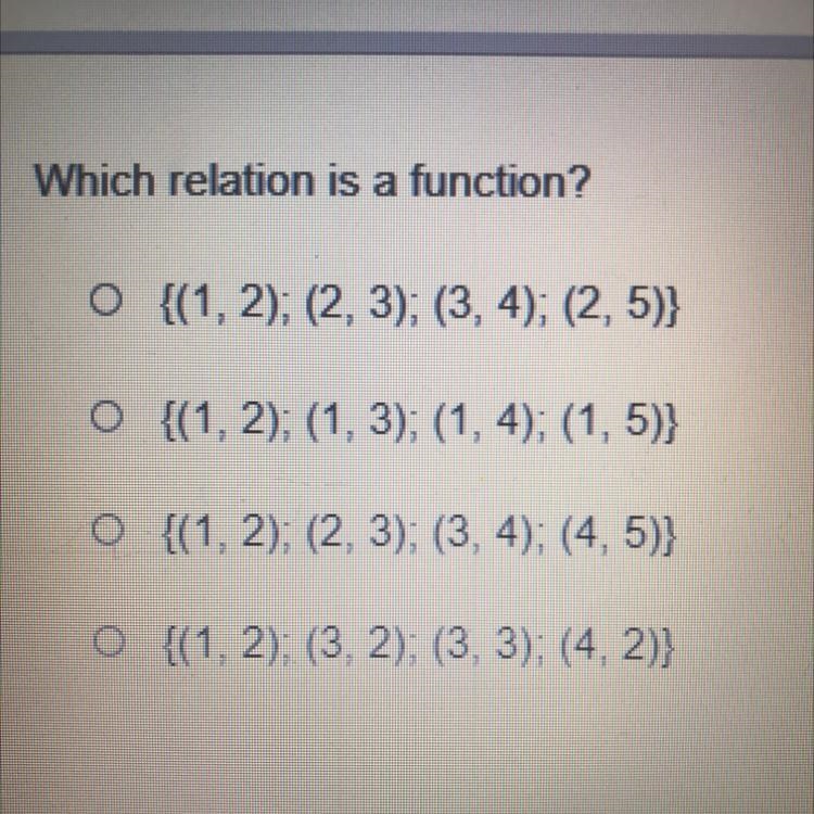 Which relation is a function?-example-1