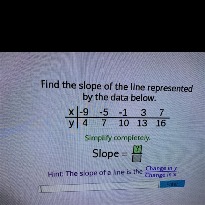 I don’t know how to find the slope-example-1