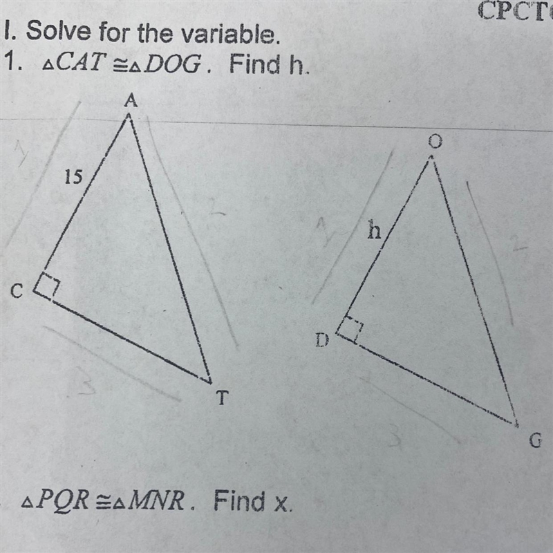 Solve for the variable. Find “h”-example-1