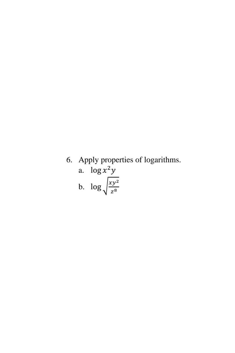 APPLY PROPERTIES OF LOGARITHMS make sure to include progress​-example-1