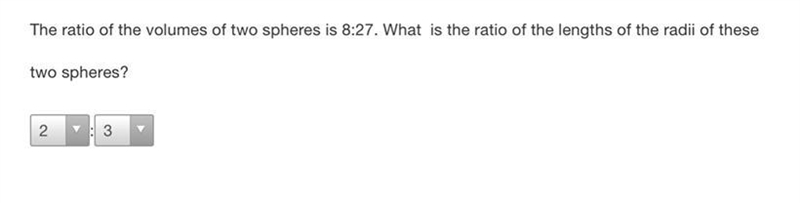 The ratio of the volumes of two spheres is 827. What is the ratio of the lengths of-example-1