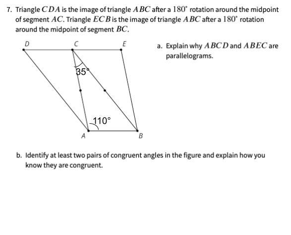 C. Please find the sum of the angles of the quadrilateral ABED and EXPLAIN how you-example-1