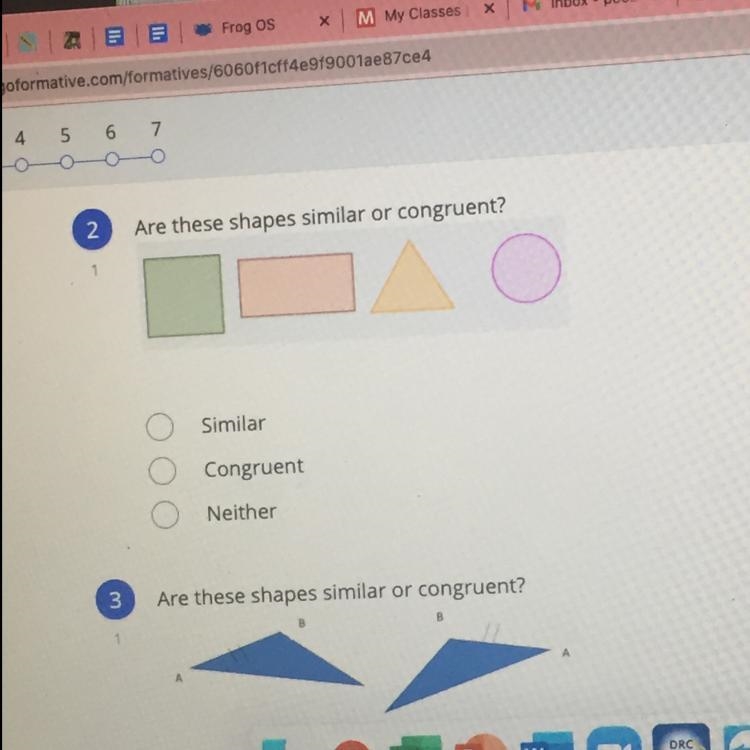 Are these shapes similar or congruent? H E L P-example-1