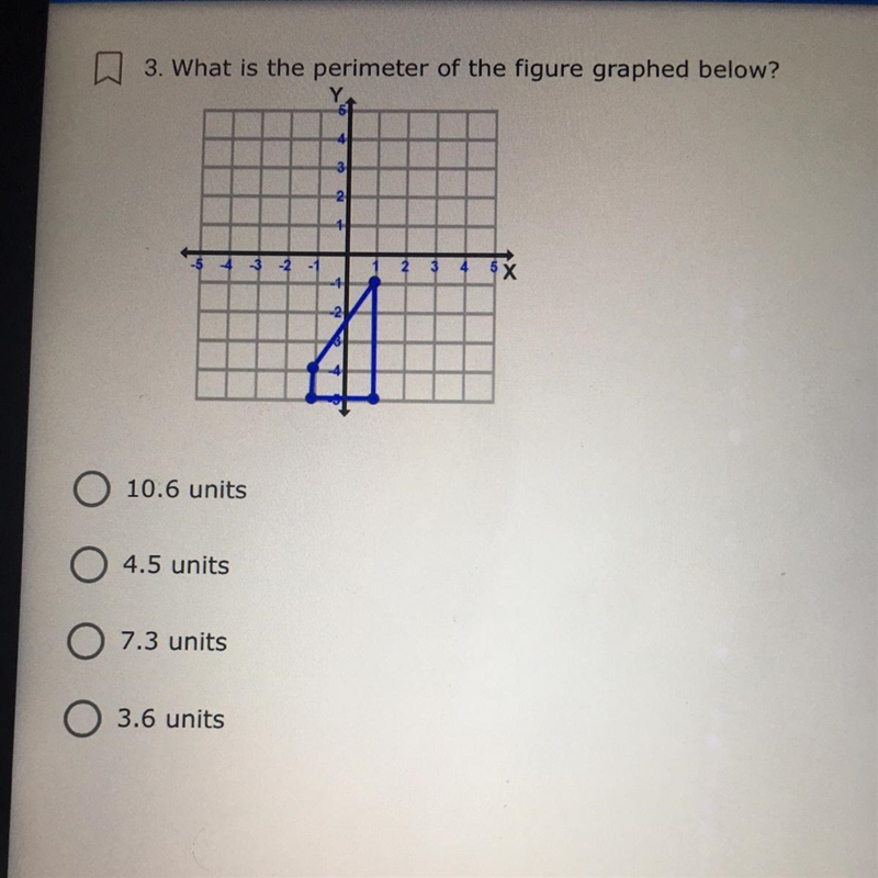 (Please help im desperate) 3. What is the perimeter of the figure graphed below?-example-1