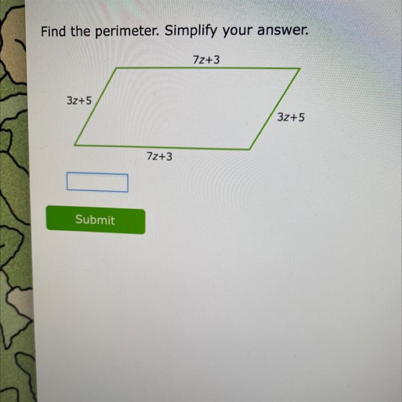 Find the perimeter. Simplify your answer.-example-1