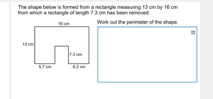 Work out the perimeter of this shape.-example-1