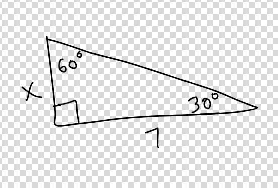 PLEASE HELP!!! Find the length of side x in simplest radical form with a rational-example-1