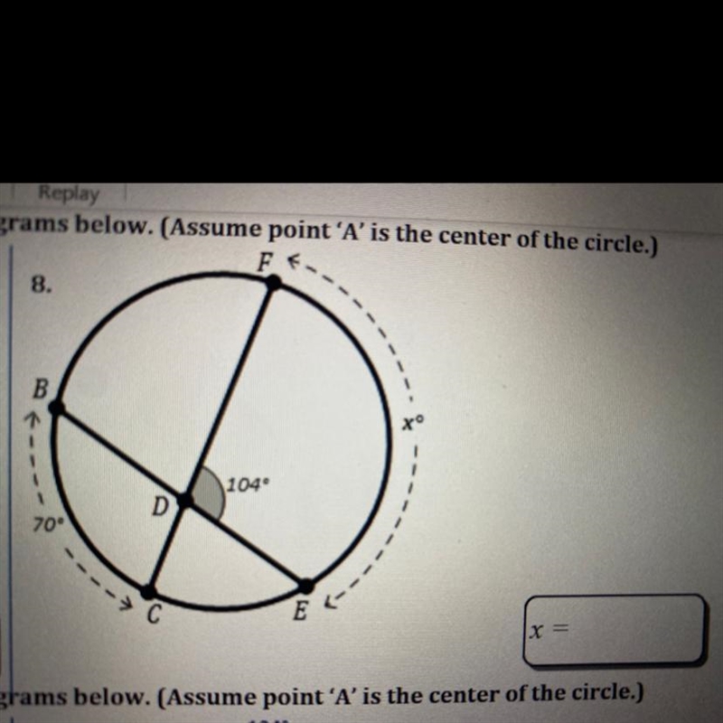 PLEASE HELP! What does x equal?-example-1