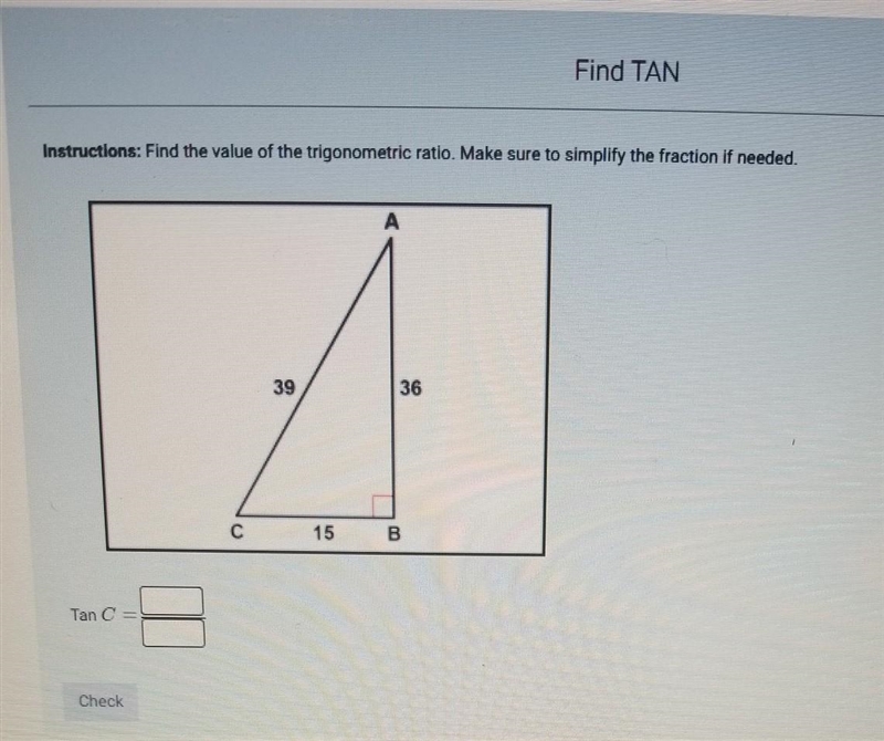 Find the value of the trigonometric ratio​-example-1