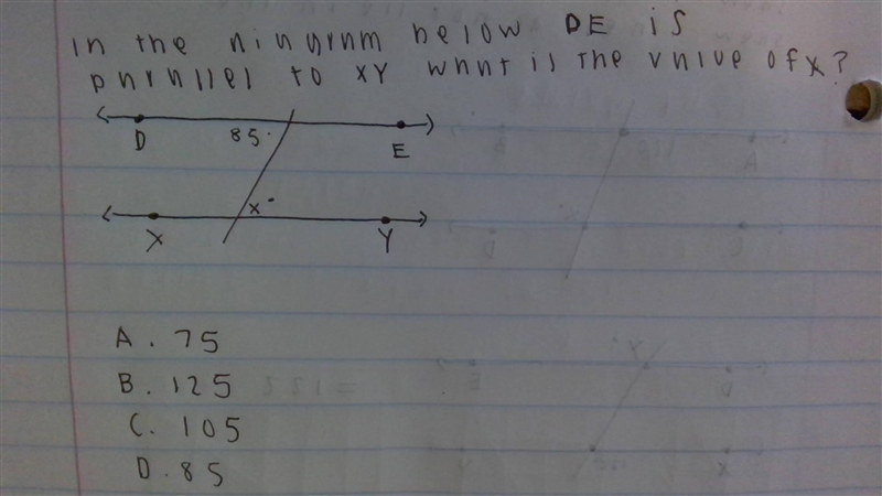 PLEASE EHLP :( IF YOUR GOOD AT MATH the picture is attached below In the diagram below-example-1