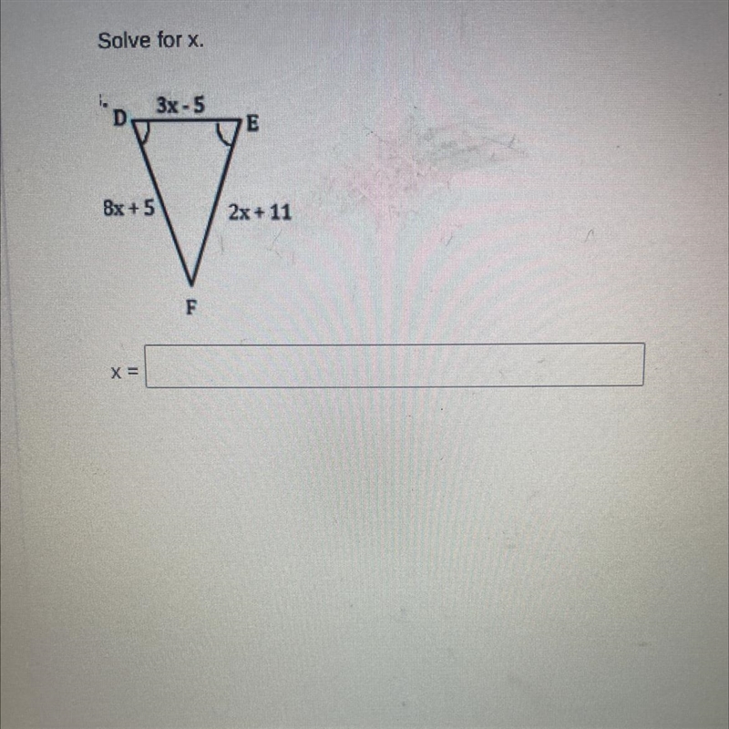 Solve for x. What does x =-example-1