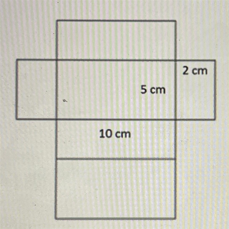 Determine the surface area of the rectangular prism below. (Picture) 80cm^2 100cm-example-1