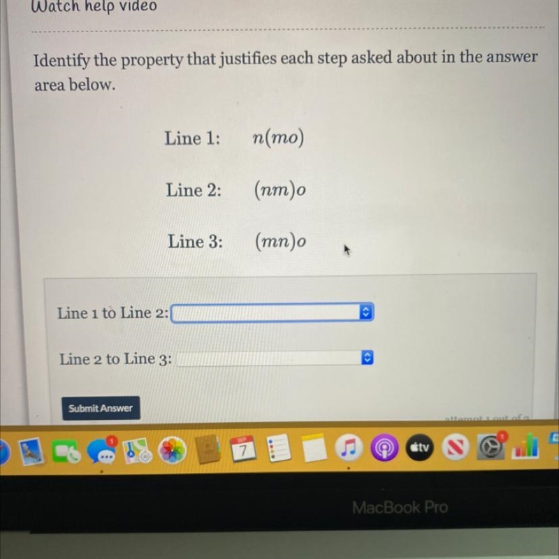 Pls help (pic above) answer chooses: a. associative property of addition b. associative-example-1