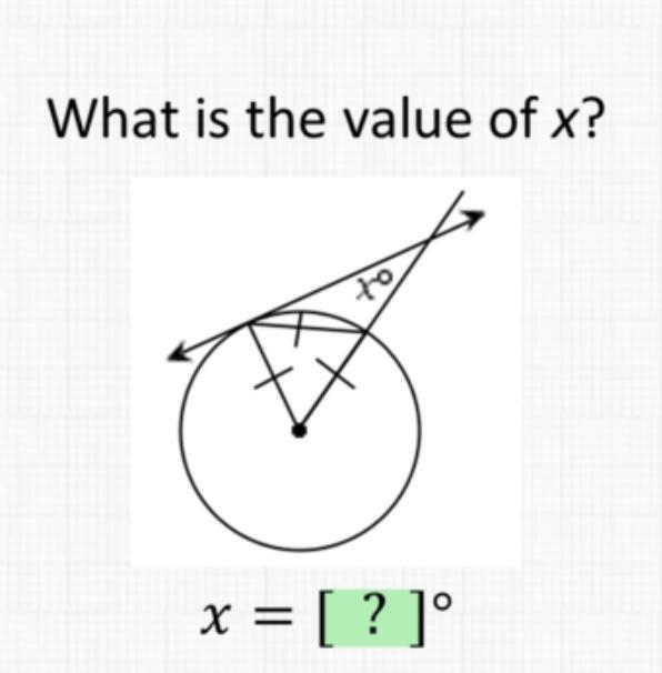 What is the value of X? x=?º-example-1