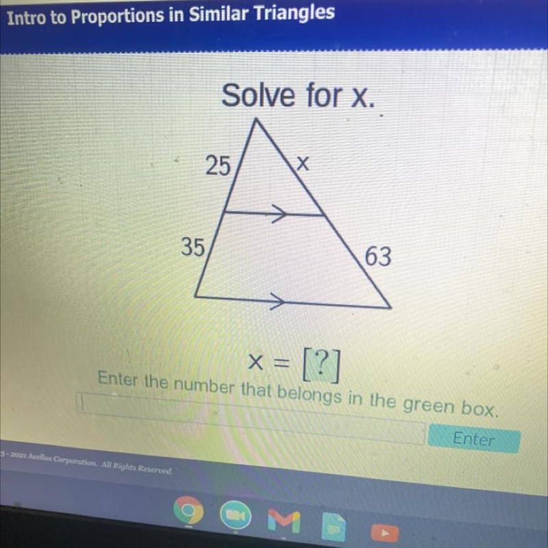 Acellus. Solve for x. x = ?-example-1