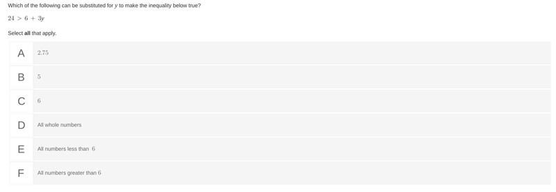 24 > 6 + 3y = ____ image of question included-example-1
