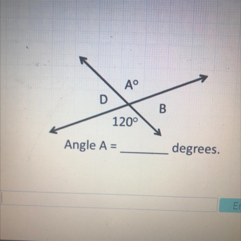 Ао D B 120° Angle A = degrees.-example-1