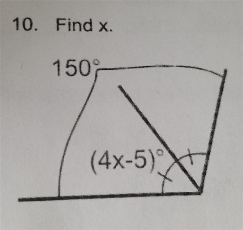 10. Find x. Help please​-example-1