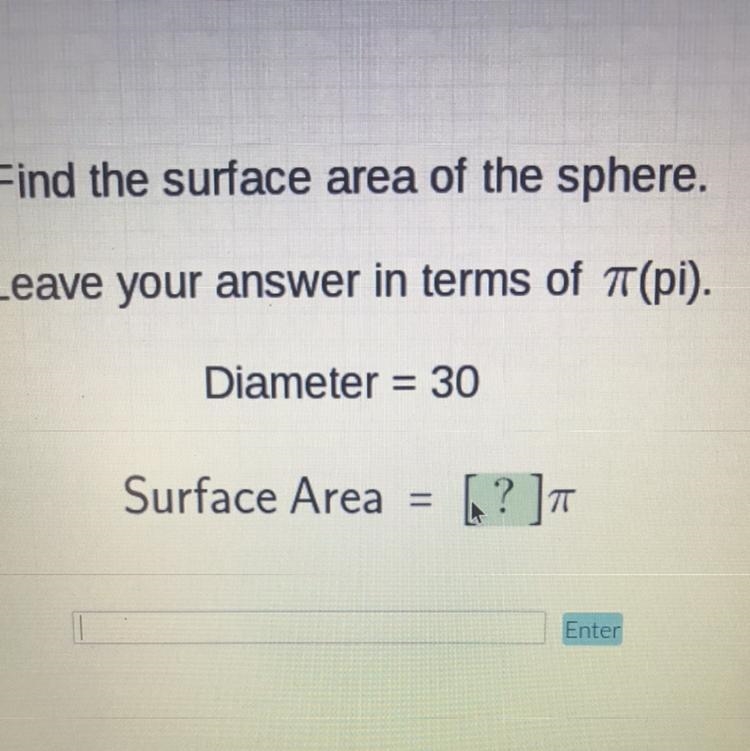 Help Now Please Find the surface area sphere-example-1