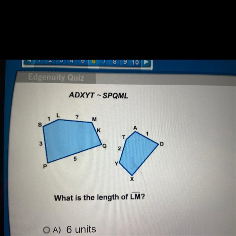 HELP ASAPPPPPPPPPPP A: 6 units B: 4 units C: 3 units D: 2 units-example-1