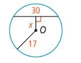 Find the value of x in Circle O.-example-1