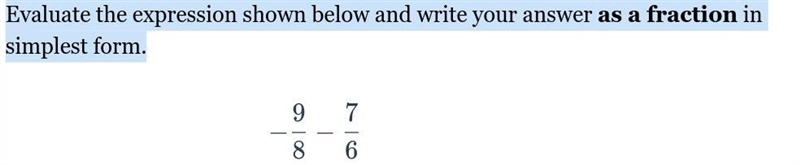 I need help! I dont under stand this question, Evaluate the expression shown below-example-1