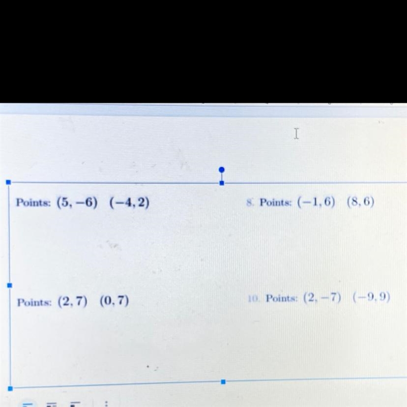 Pls help with finding slope and y intercept from 2 points‼️‼️❗️❗️❗️❗️-example-1