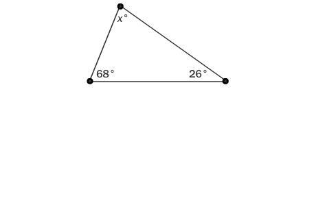 10. Find the measure of angle x. Hint. The sum of the measures of the angles in a-example-1