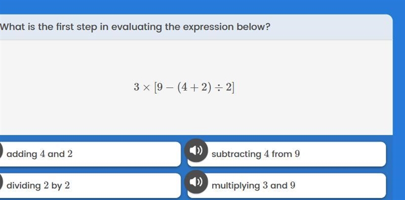 What is the first step in evacuating the expression below-example-1