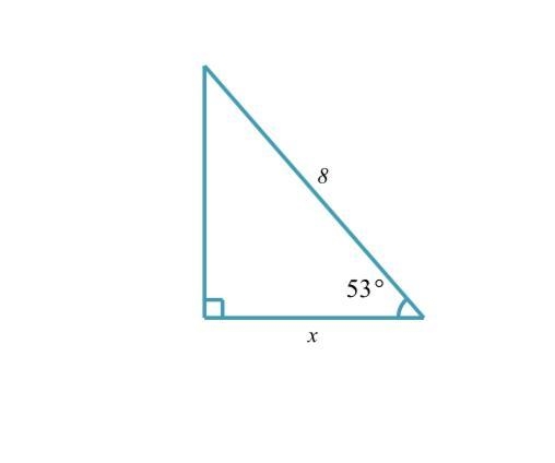 Solve for x in the triangle. round your answer to the nearest tenth-example-1