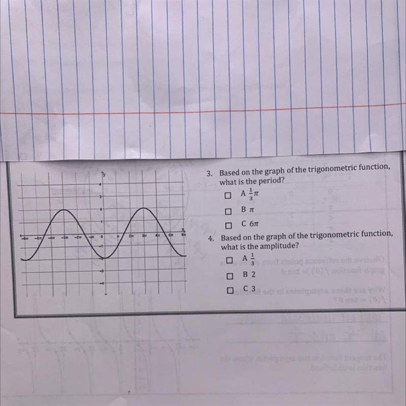 3. Based on the graph of the trigonometric function, what is the period? 4. Based-example-1