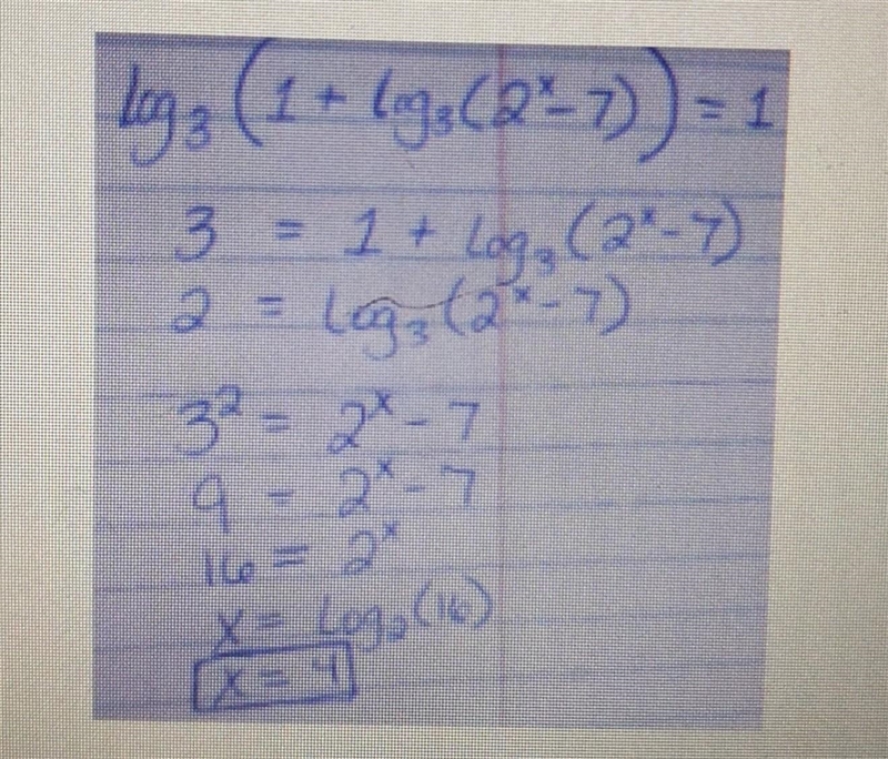 Is there an error in the work and is the answer extraneous? if so why?​-example-1