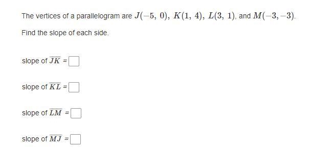 Find the slope of each side-example-1