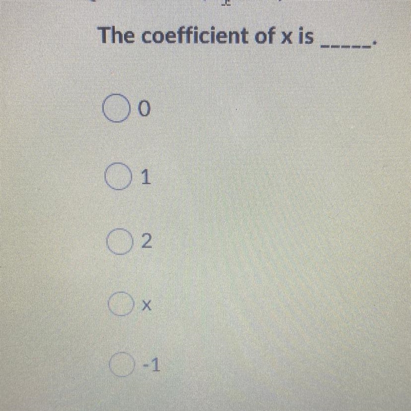 The coefficient of x is-example-1