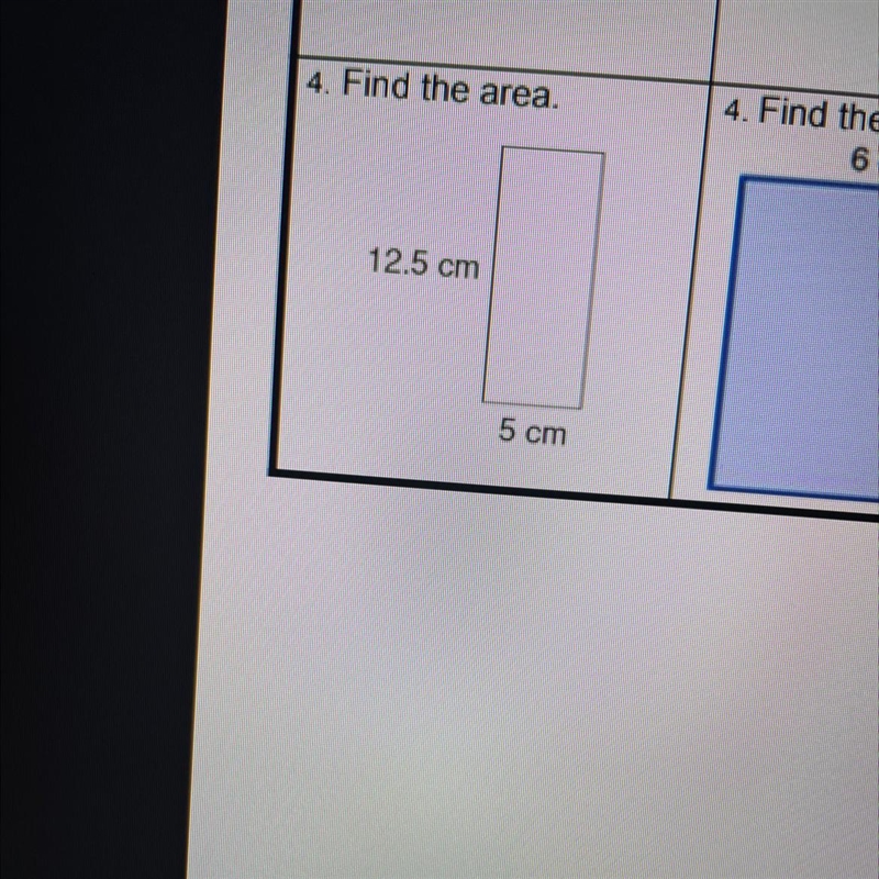 Find the area of 12.5 cm and 5 cm-example-1