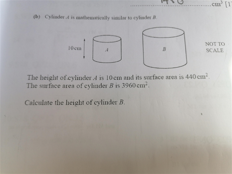 What is the height of cylinder b-example-1